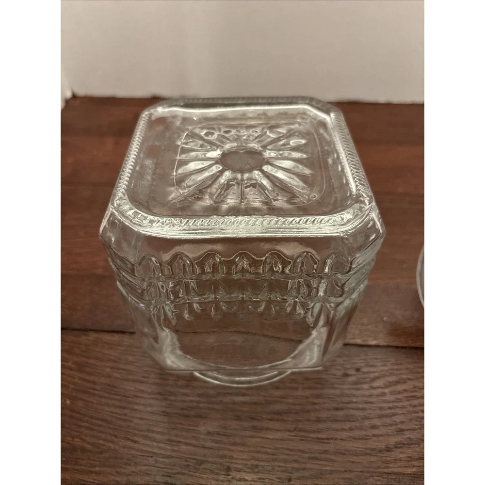 Vintage Koeze's Clear Glass Jar Apothecary Kitchen Canister Sealing Lid 7.5 Inch